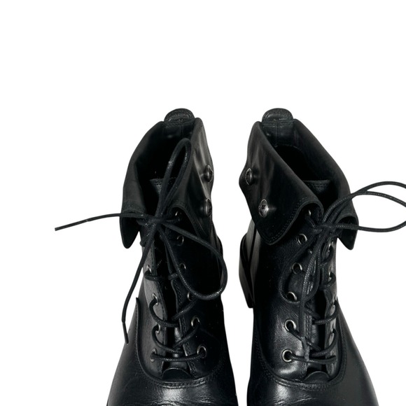 Patricia‎ Nash Women's Sz 10M Lia Black Leather Lace Up Boots - Picture 4 of 13